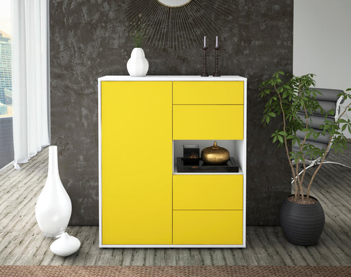 Highboard Larissa, Gelb Front (92x108x35cm) - Dekati GmbH