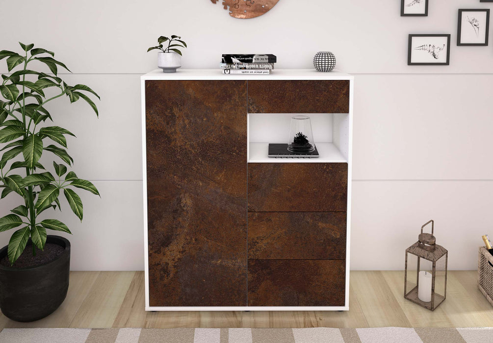 Highboard Lavinia, Rost Front (92x108x35cm) - Dekati GmbH