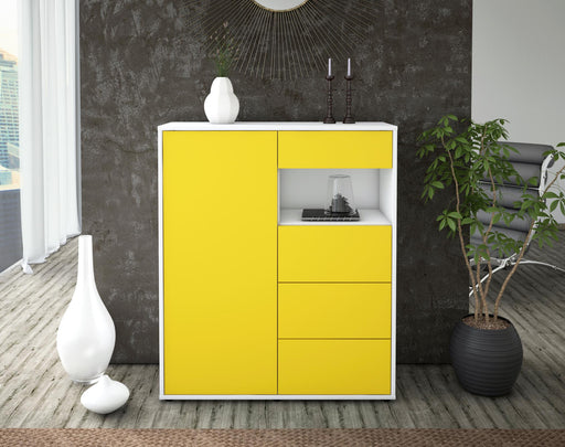 Highboard Lavinia, Gelb Front (92x108x35cm) - Dekati GmbH