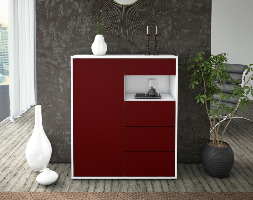 Highboard Lavinia, Bordeaux Front (92x108x35cm) - Dekati GmbH