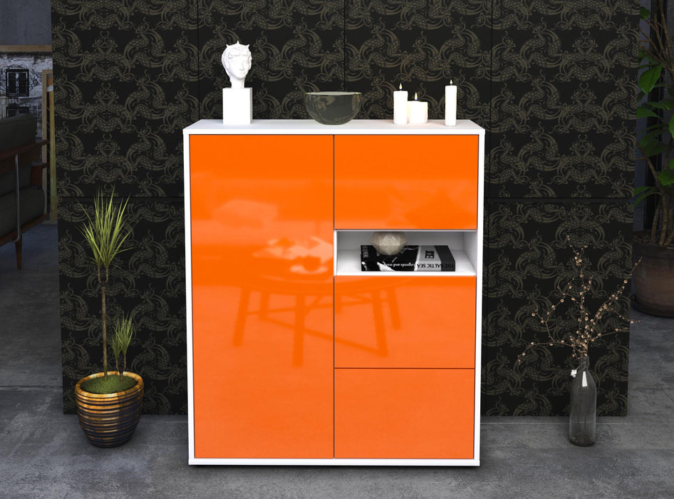 Highboard Leana, Orange Front (92x108x35cm) - Dekati GmbH