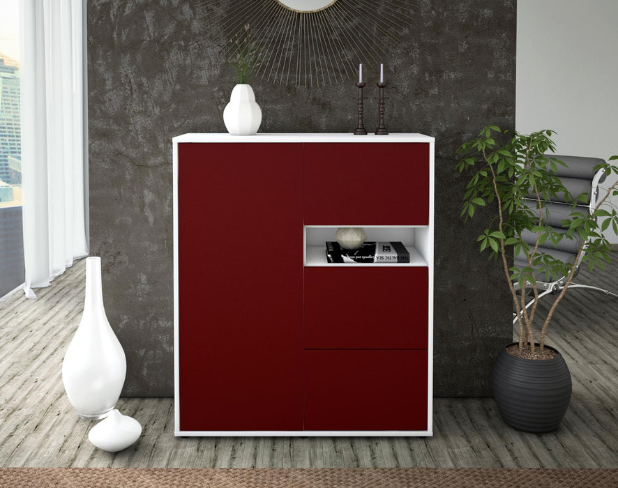 Highboard Leana, Bordeaux Front (92x108x35cm) - Dekati GmbH