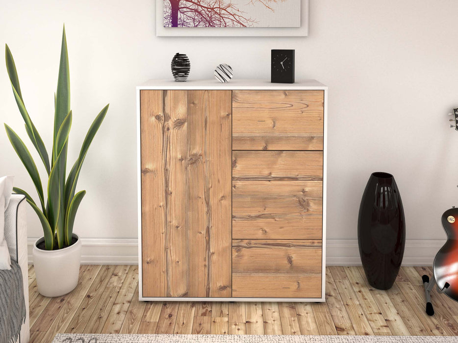 Highboard Leandra, Pinie Front (92x108x35cm) - Dekati GmbH