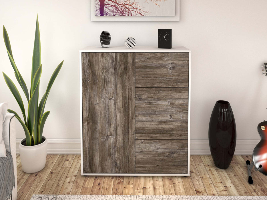 Highboard Leandra, Treibholz Front (92x108x35cm) - Dekati GmbH