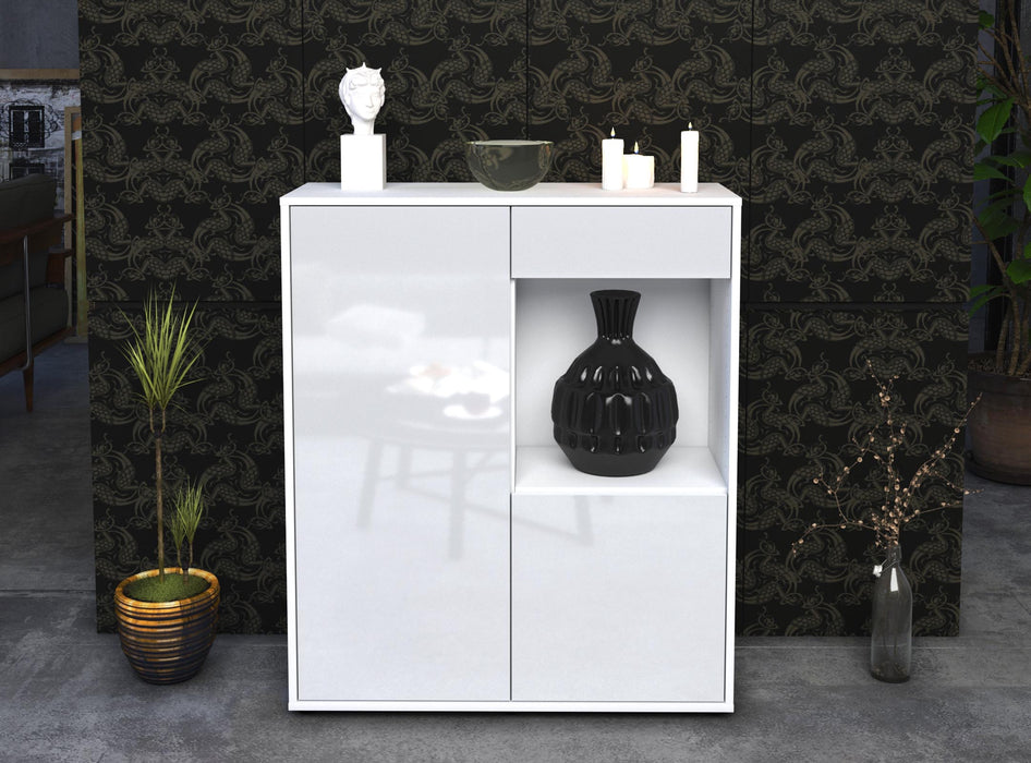 Highboard Lena, Weiß Front (92x108x35cm) - Dekati GmbH