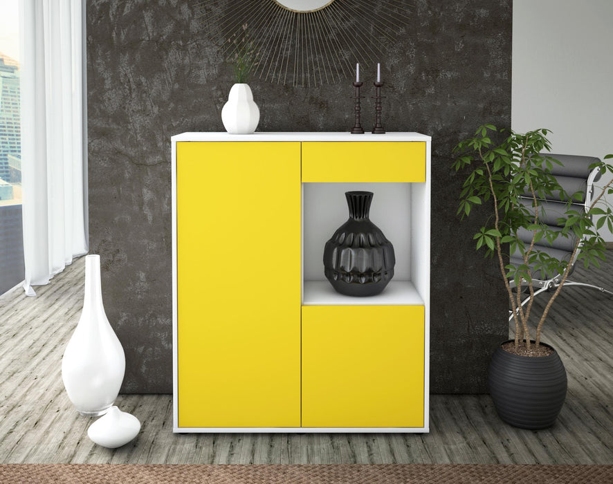 Highboard Lena, Gelb Front (92x108x35cm) - Dekati GmbH