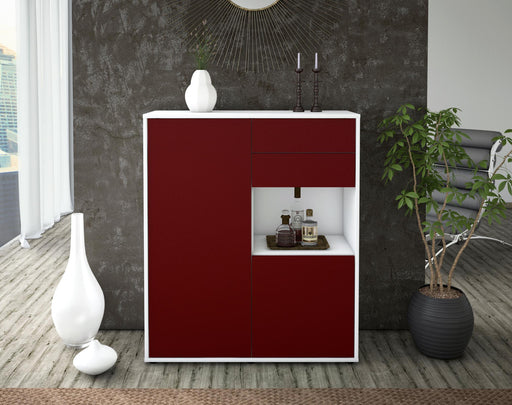 Highboard Leona, Bordeaux Front (92x108x35cm) - Dekati GmbH