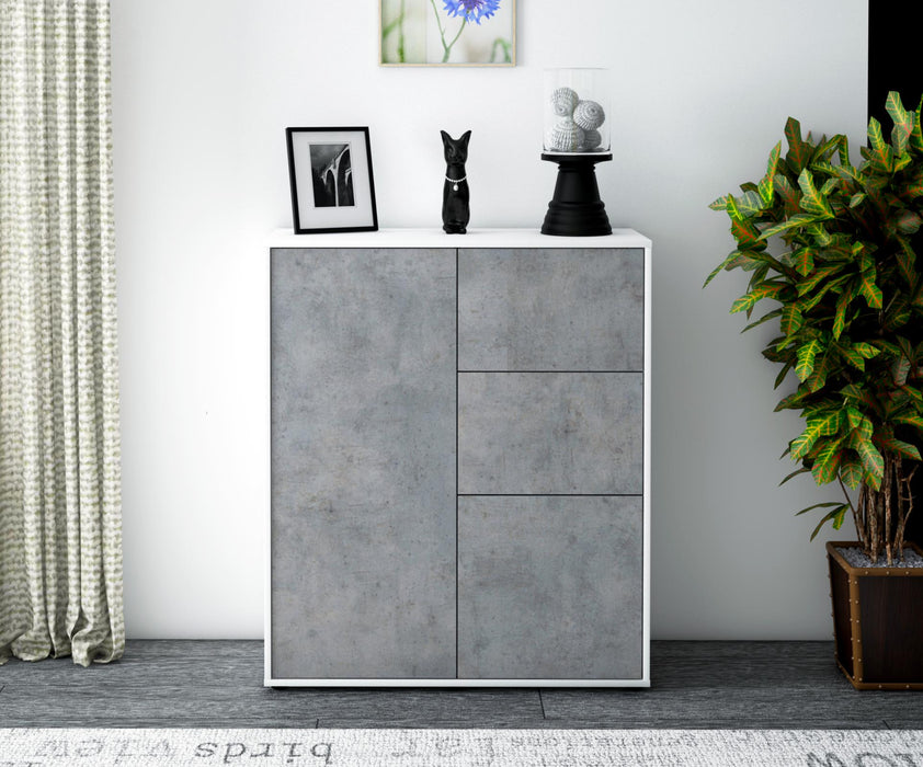 Highboard Letizia, Beton Front (92x108x35cm) - Dekati GmbH