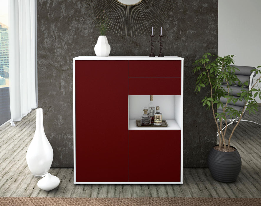 Highboard Lilia, Bordeaux Front (92x108x35cm) - Dekati GmbH