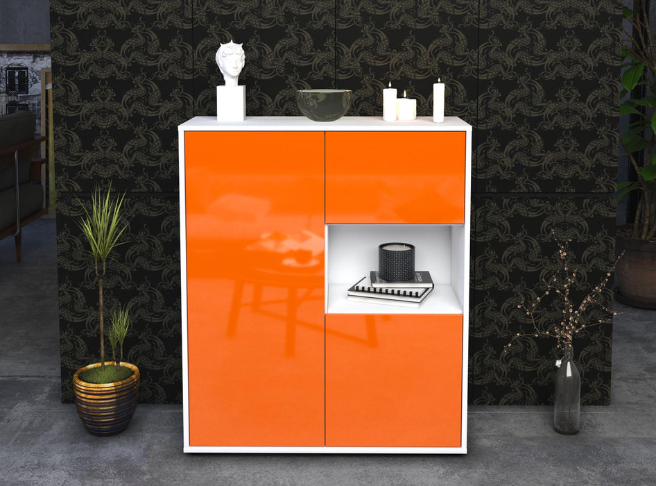 Highboard Liridona, Orange Front (92x108x35cm) - Dekati GmbH