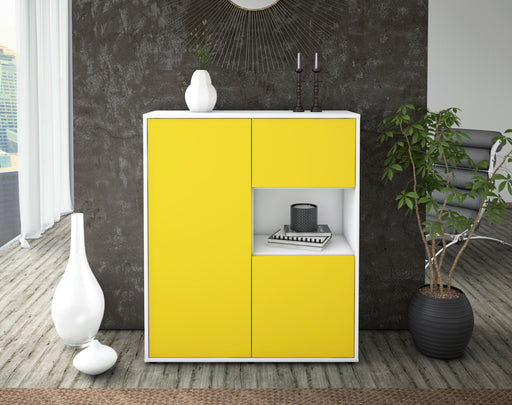 Highboard Liridona, Gelb Front (92x108x35cm) - Dekati GmbH