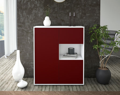 Highboard Liridona, Bordeaux Front (92x108x35cm) - Dekati GmbH