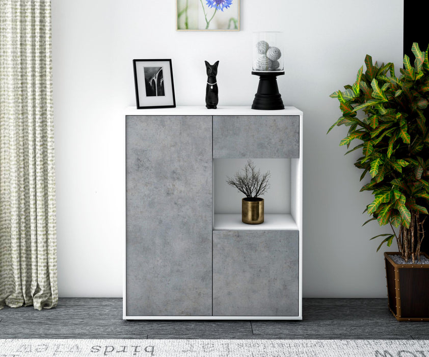 Highboard Lisa, Beton Front (92x108x35cm) - Dekati GmbH