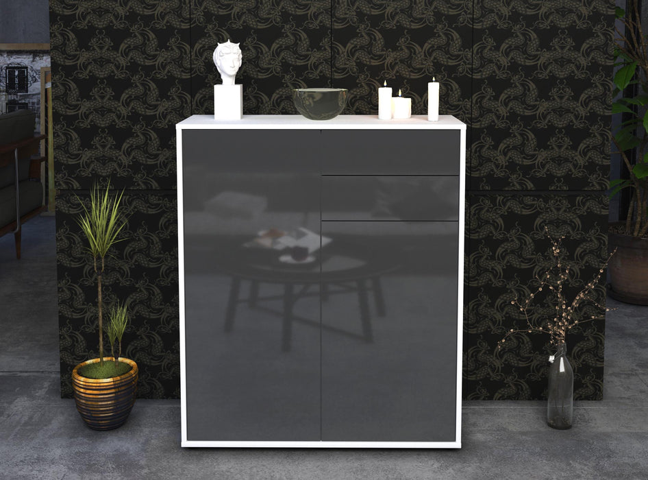 Highboard Lisann, Grau Front (92x108x35cm) - Dekati GmbH