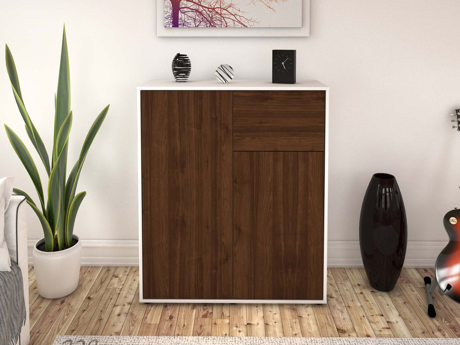 Highboard Loana, Walnuss Front (92x108x35cm) - Dekati GmbH