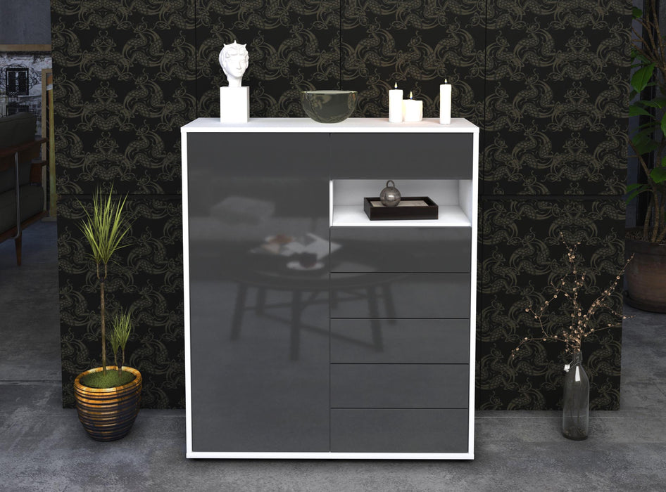 Highboard Lola, Grau Front (92x108x35cm) - Dekati GmbH