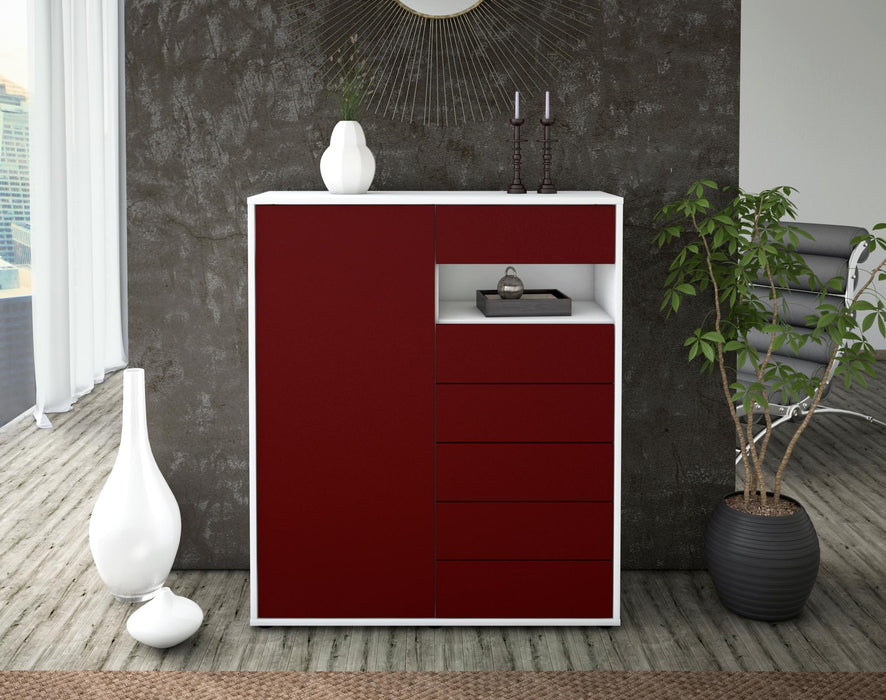 Highboard Lola, Bordeaux Front (92x108x35cm) - Dekati GmbH