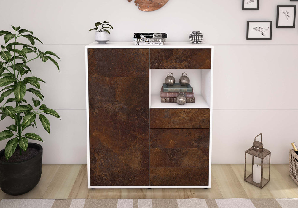 Highboard Loredana, Rost Front (92x108x35cm) - Dekati GmbH