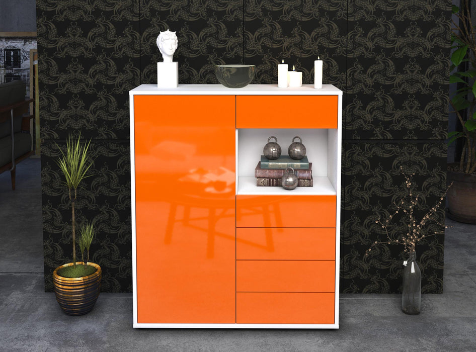 Highboard Loredana, Orange Front (92x108x35cm) - Dekati GmbH