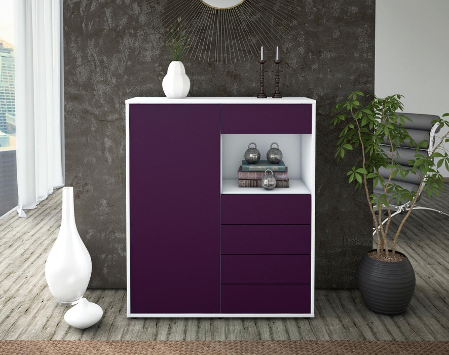 Highboard Loredana, Lila Front (92x108x35cm) - Dekati GmbH