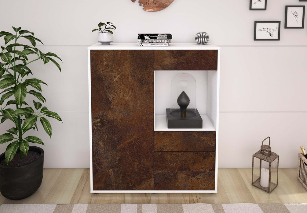 Highboard Lorella, Rost Front (92x108x35cm) - Dekati GmbH