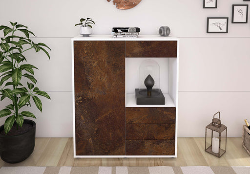 Highboard Lorella, Rost Front (92x108x35cm) - Dekati GmbH