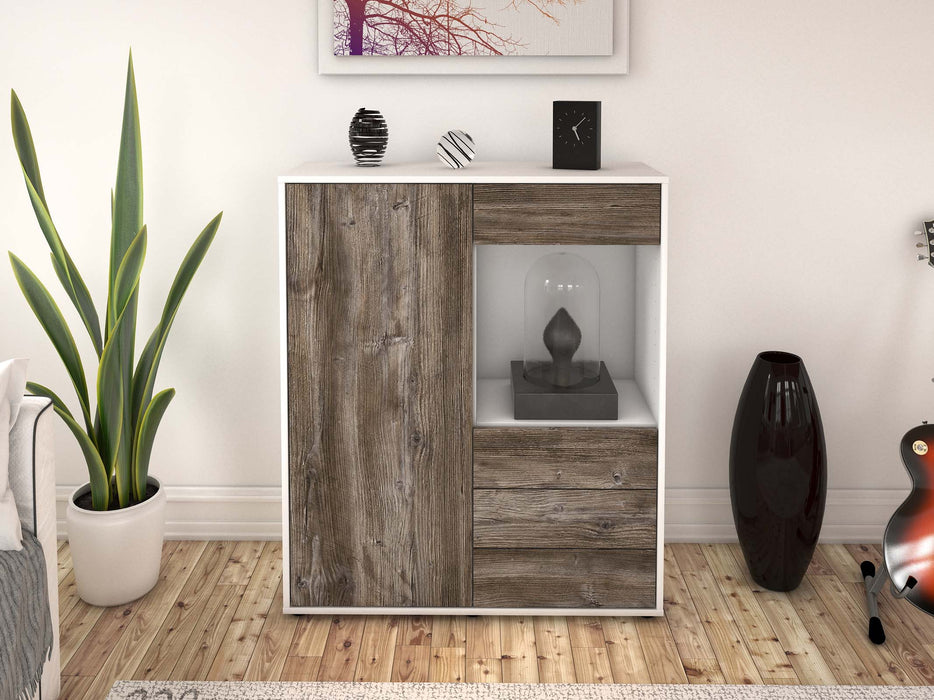 Highboard Lorella, Treibholz Front (92x108x35cm) - Dekati GmbH