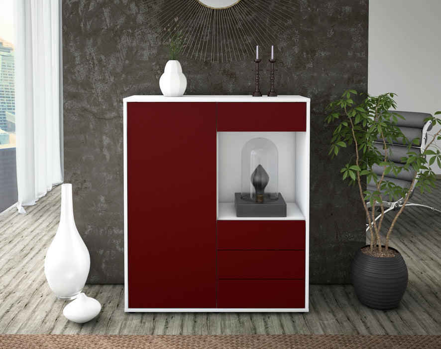 Highboard Lorella, Bordeaux Front (92x108x35cm) - Dekati GmbH