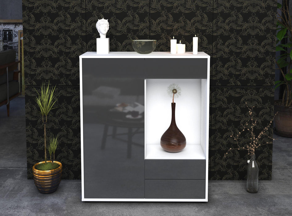 Highboard Lorena, Grau Front (92x108x35cm) - Dekati GmbH