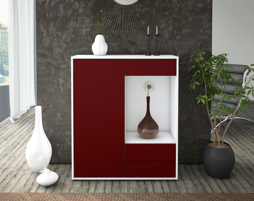 Highboard Lorena, Bordeaux Front (92x108x35cm) - Dekati GmbH