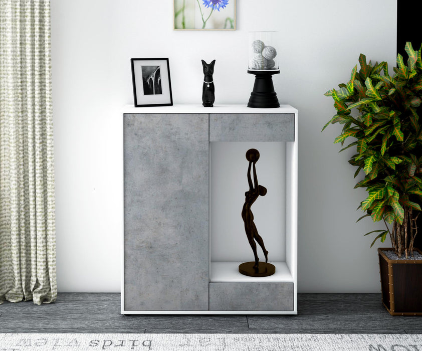 Highboard Lorenza, Beton Front (92x108x35cm) - Dekati GmbH