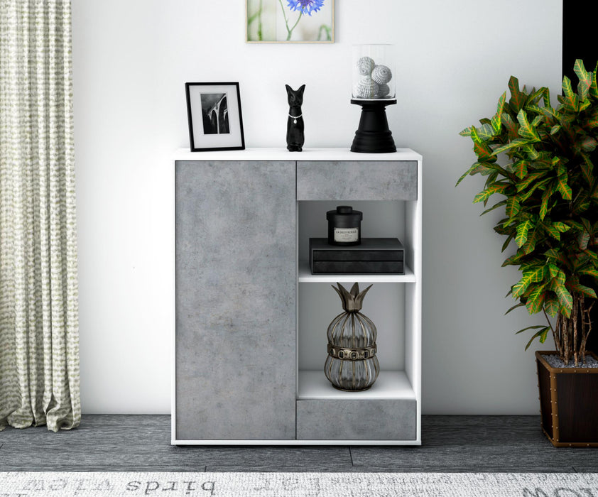 Highboard Louisa, Beton Front (92x108x35cm) - Dekati GmbH