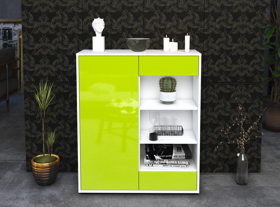 Highboard Luana, Grün Front (92x108x35cm) - Dekati GmbH