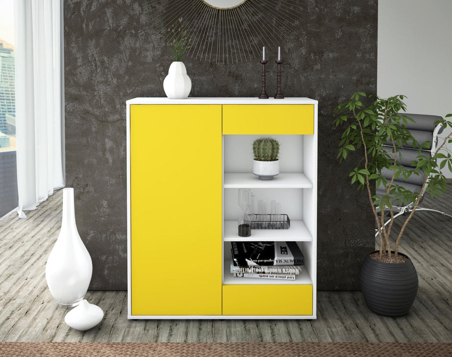 Highboard Luana, Gelb Front (92x108x35cm) - Dekati GmbH