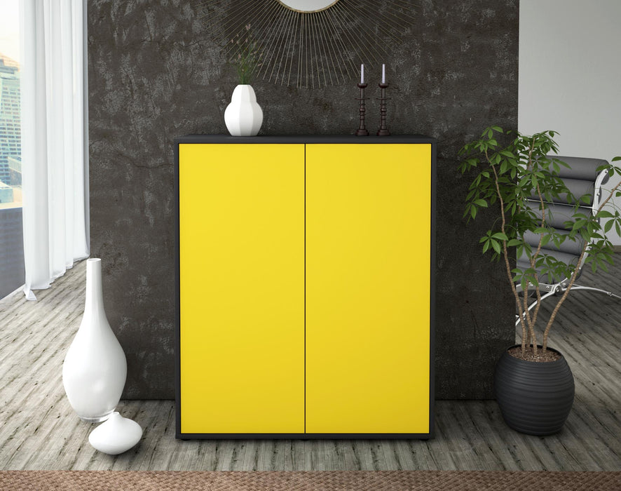 Highboard Gioia, Gelb Front (92x108x35cm) - Dekati GmbH