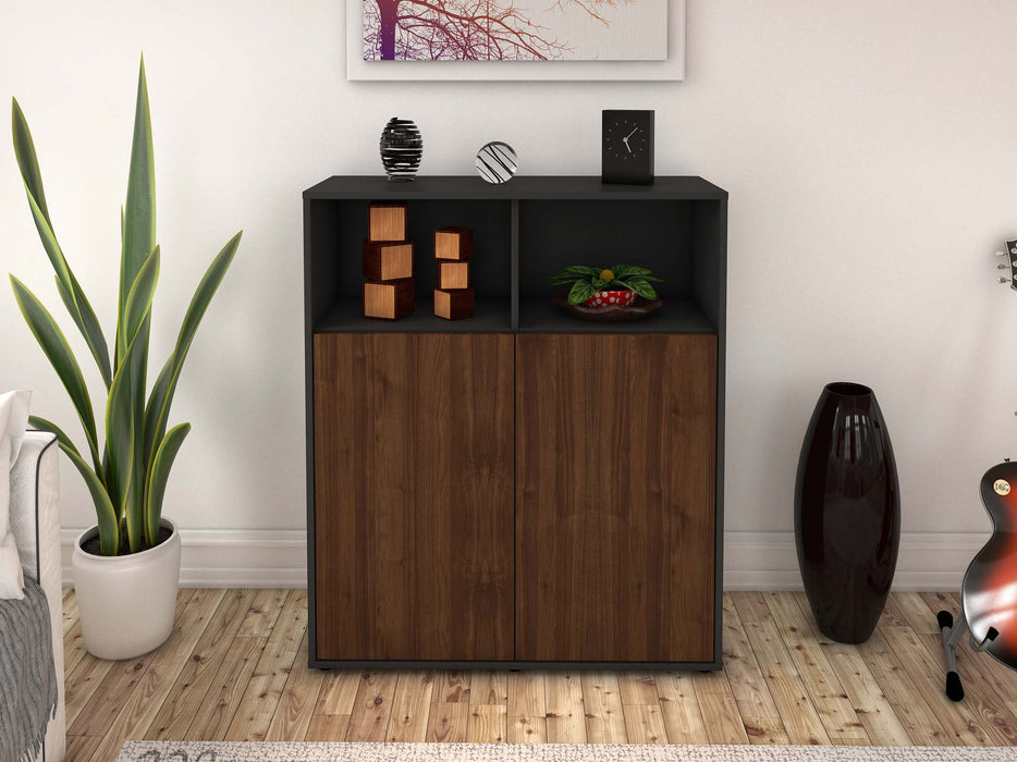 Highboard Giovanna, Walnuss Front (92x108x35cm) - Dekati GmbH