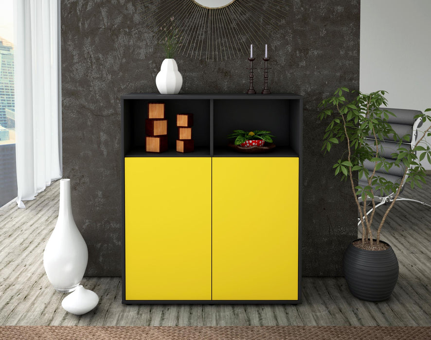 Highboard Giovanna, Gelb Front (92x108x35cm) - Dekati GmbH