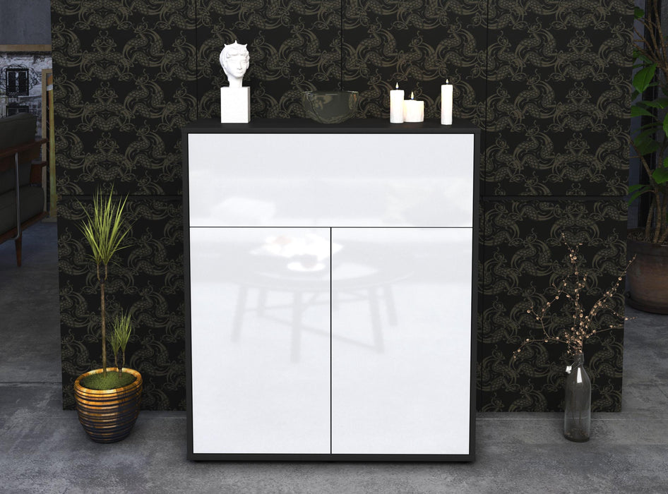 Highboard Giulia, Weiß Front (92x108x35cm) - Dekati GmbH