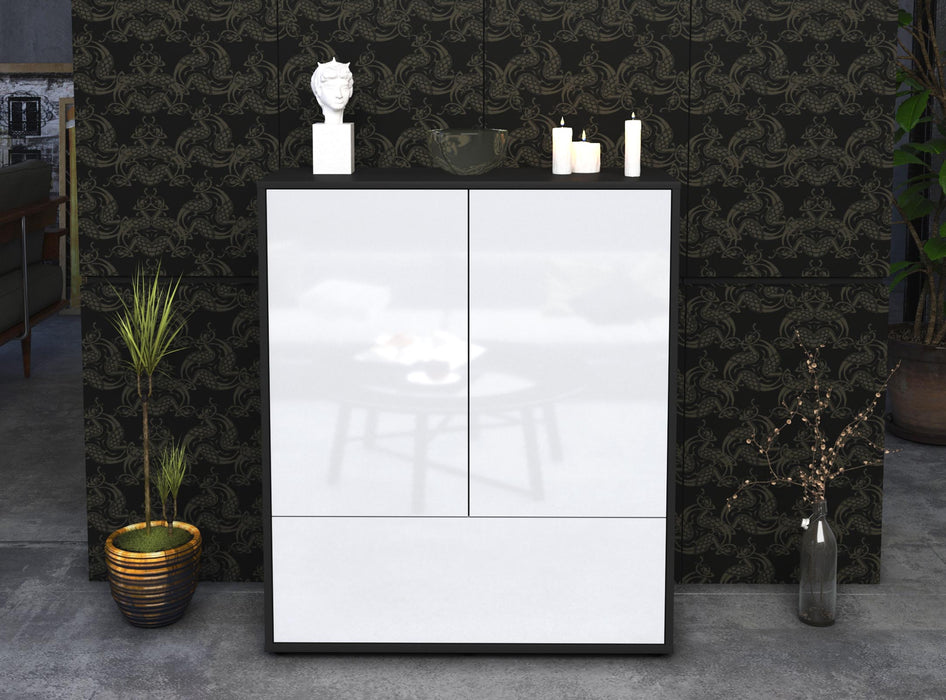 Highboard Grazia, Weiß Front (92x108x35cm) - Dekati GmbH