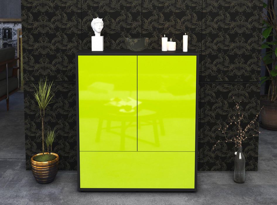 Highboard Grazia, Grün Front (92x108x35cm) - Dekati GmbH