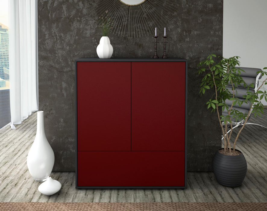 Highboard Grazia, Bordeaux Front (92x108x35cm) - Dekati GmbH