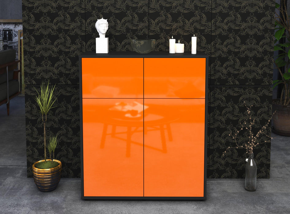 Highboard Greta, Orange Front (92x108x35cm) - Dekati GmbH