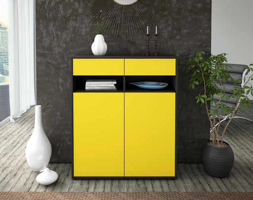 Highboard Ignazia, Gelb Front (92x108x35cm) - Dekati GmbH