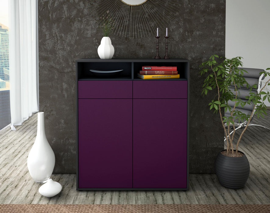 Highboard Ilaria, Lila Front (92x108x35cm) - Dekati GmbH