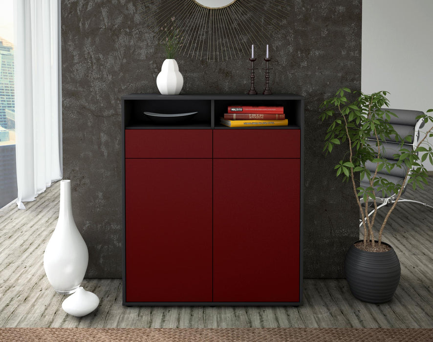 Highboard Ilaria, Bordeaux Front (92x108x35cm) - Dekati GmbH