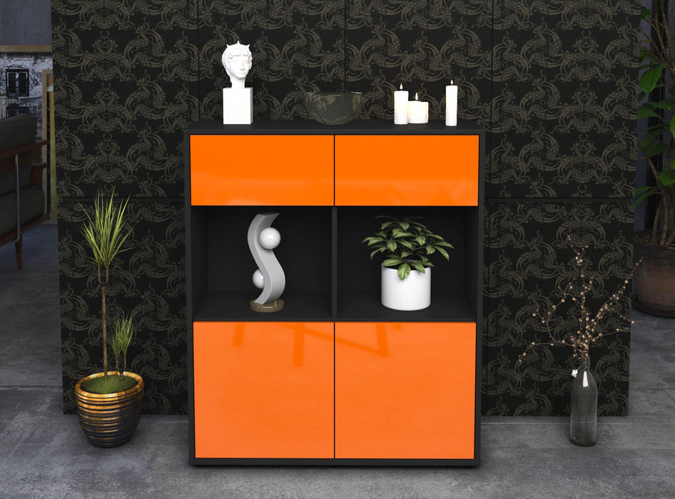 Highboard Imogen, Orange Front (92x108x35cm) - Dekati GmbH