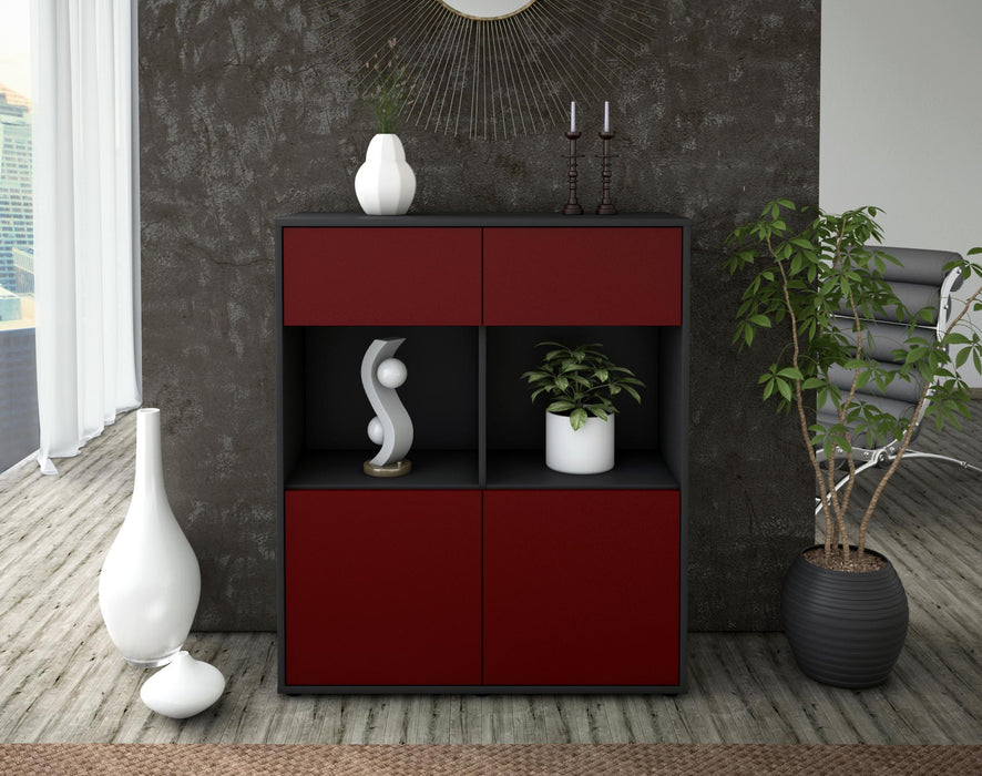 Highboard Imogen, Bordeaux Front (92x108x35cm) - Dekati GmbH