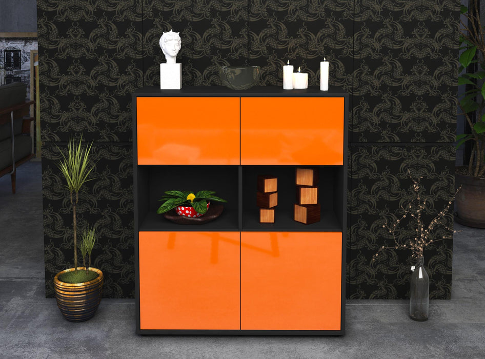 Highboard Ina, Orange Front (92x108x35cm) - Dekati GmbH