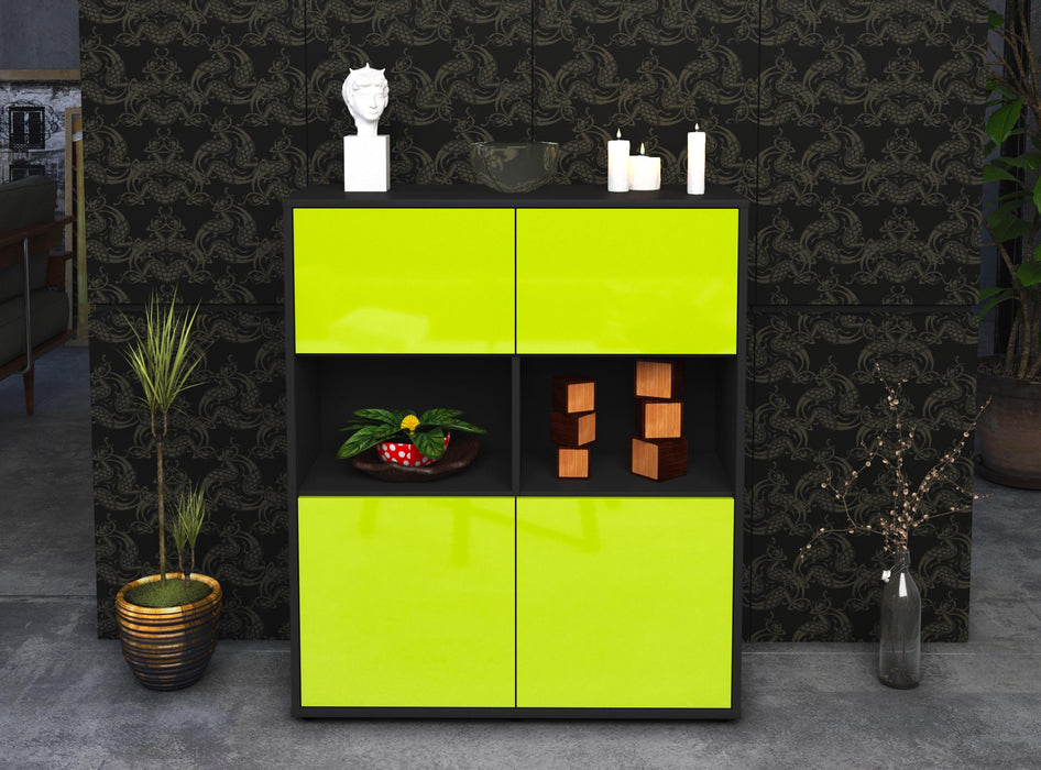 Highboard Ina, Grün Front (92x108x35cm) - Dekati GmbH