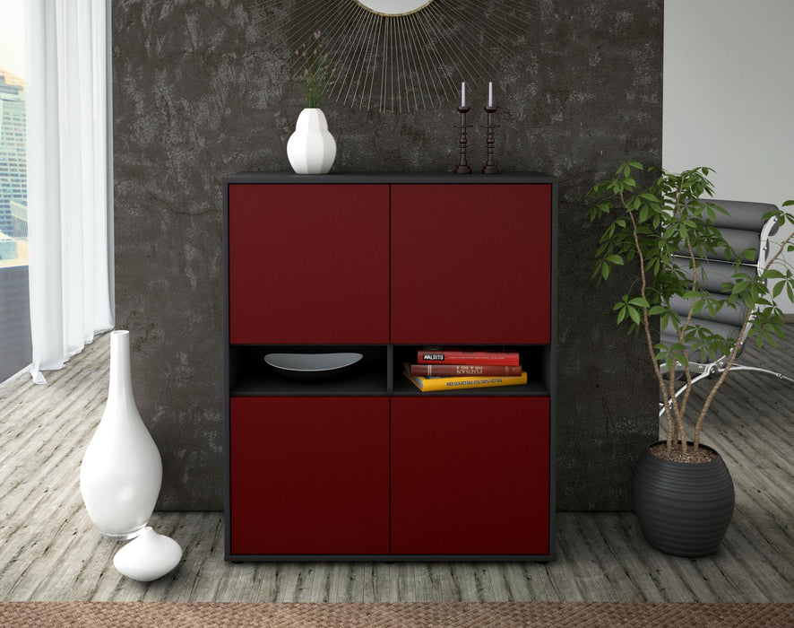 Highboard Innocenza, Bordeaux Front (92x108x35cm) - Dekati GmbH